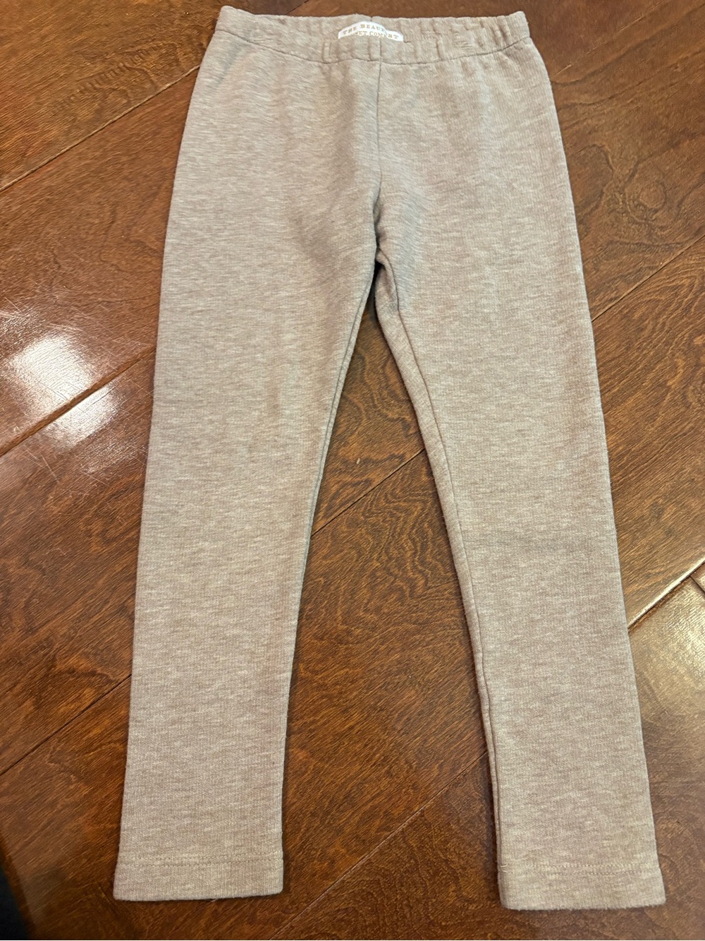 The Beaufort Bonnet Company Girls' Taupe Heather Stretch Leggings